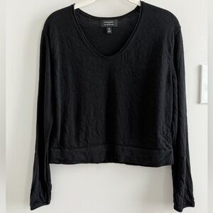 Banana Republic Factory 100% Merino Wool Cropped Sweater | M | Black